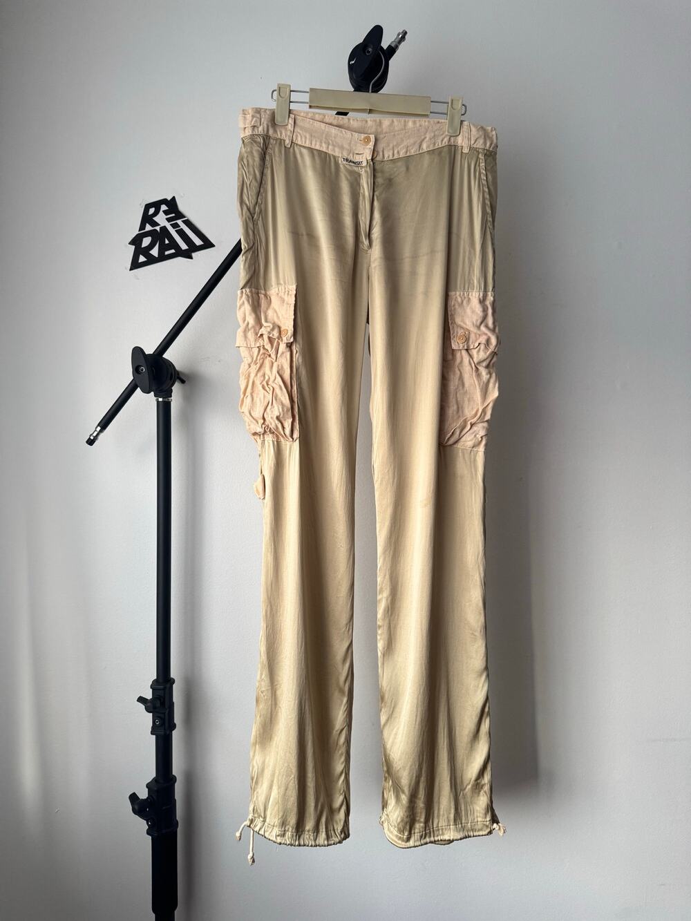 Transit Par Such Silk Linen Cargo Pants